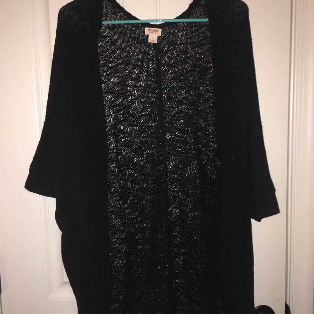 black cardigan